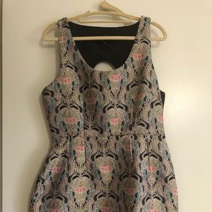 Jack. Brand Gold Foil Cocktail Dress.
